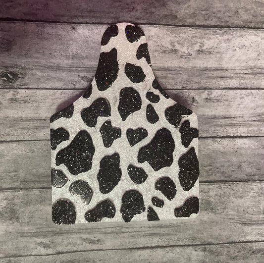 Cow print cow tag freshie